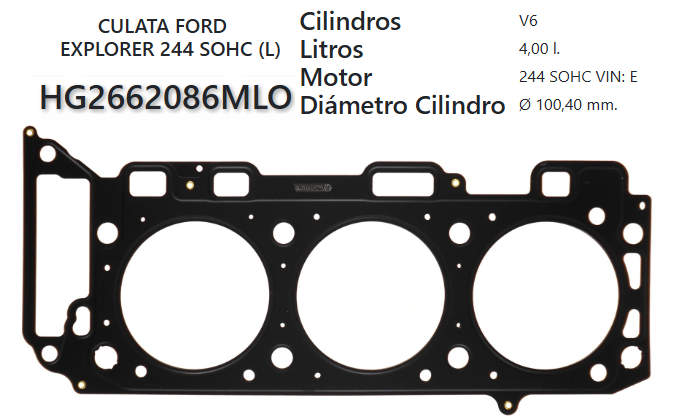 JUNTA DE CULATA FORD EXPLORER 244 4.0 97/07 (IZQ)