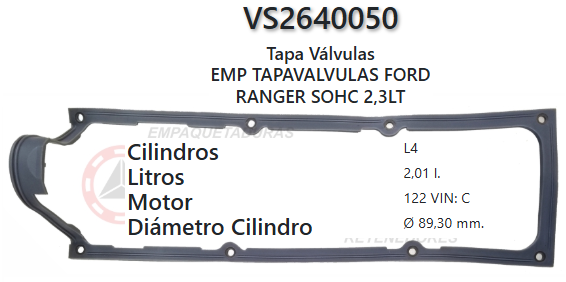 JUNTA DE T/VALVULA FORD RANGER 140 SOHC 2.3L 93/97