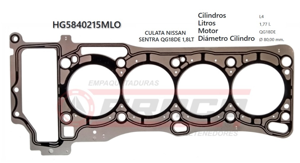 JUNTA DE CULATA NISSAN SENTRA QG18 1.8