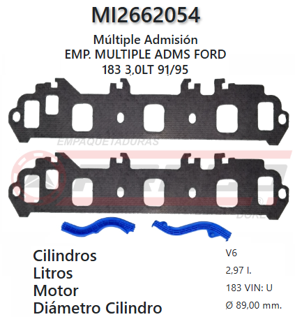JUNTA DE ADMISION FORD RANGER 183 3.0 84/95 (2und)