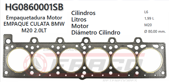 JUNTA DE CULATA BMW 2.0/2.3 M20 77/82
