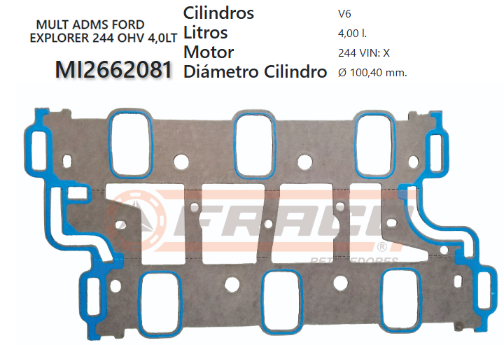 JUNTA DE ADMISION FORD EXPLORER 244 4L 94/99