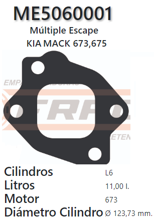 JUNTA DE ESCAPE. MACK CAMIONES 673 / 675 (UNIDAD)