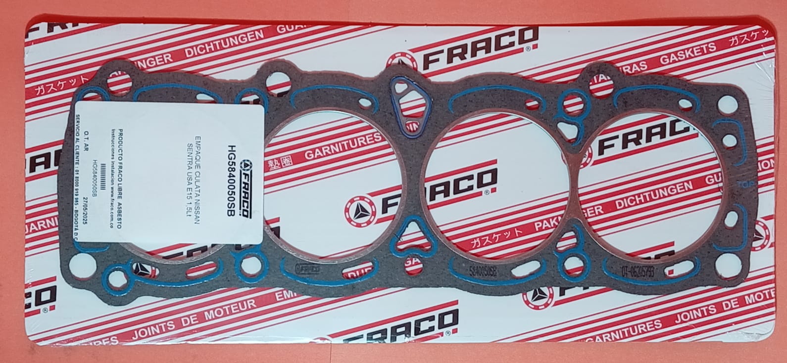 JUNTA DE CULATA NISSAN SENTRA/SUNNY 81/87 E13/E15