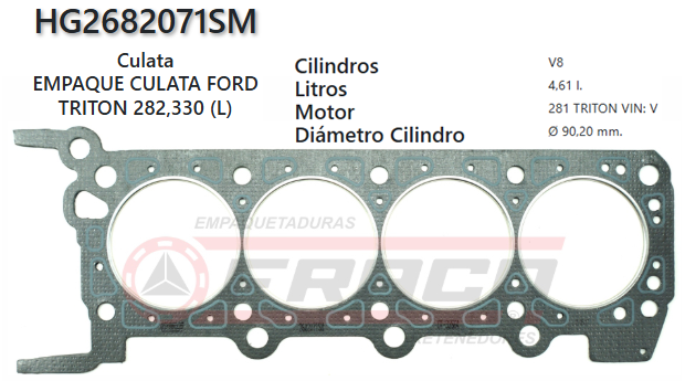 JUNTA DE CULATA FORD F150/250, EXPEDITION, 281, 4.6L 87/03 (IZQ)