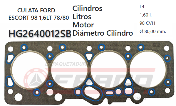 JUNTA DE CULATA FORD ESCORT 4 CIL.ORION