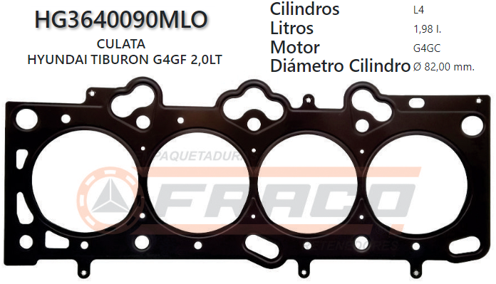 JUNTA DE CULATA HYUNDAI ELANTRA 1.8/2.0 G4GC 03/11