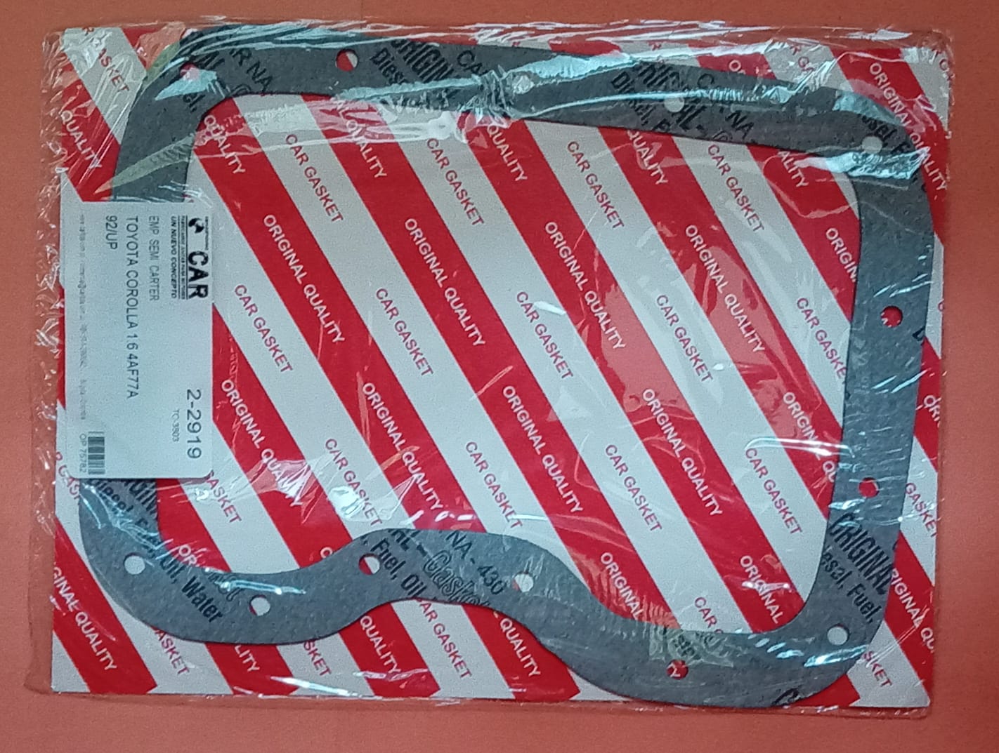 Junta de CRANK TOYOTA COROLLA 1.6 4AF/7A 92/UP PEQ.