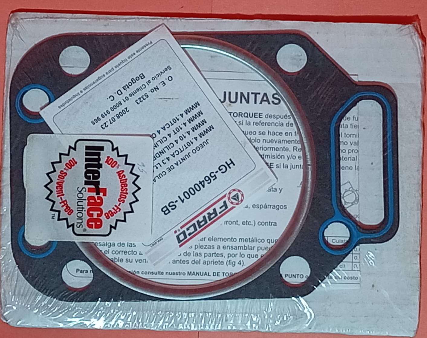 JUNTA DE CULATA MWM 4.10T/CA 4.3 AGRICOLA - MARCOPOLO