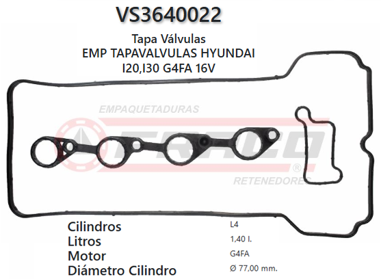 JUNTA DE T/VALVULA HYUNDAI ATOS G4HC 1.0L 97/03
