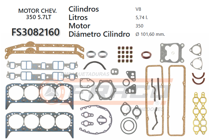 Junta de JUEGO JUNTAS CHEVROLET C-10/C-30 BLAZER 350 5.7 69/85