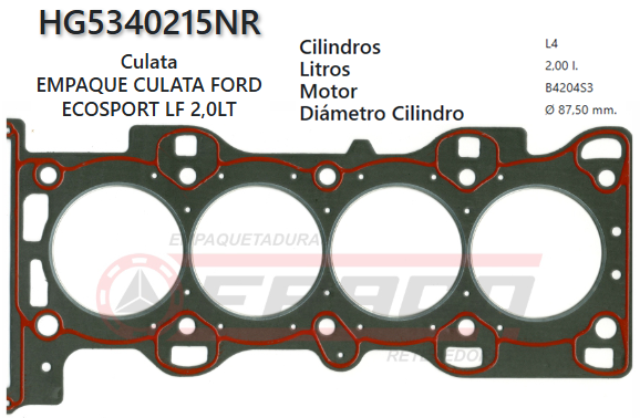 JUNTA DE CULATA MAZDA 3/6, LF, FORD ESCAPE (138)  2.3L 01/08