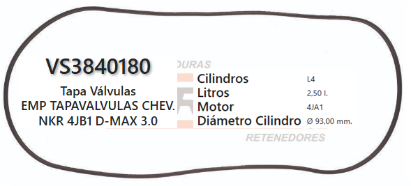 JUNTA DE T/VALVULA ISUZU D-MAX 4JA1 DIESEL 2.5 05UP