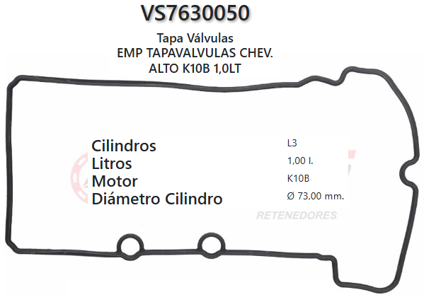 JUNTA DE T/VALVULA SUZUKI ALTO, CELERIO, SPRESSO 1.0L K10B 09/22