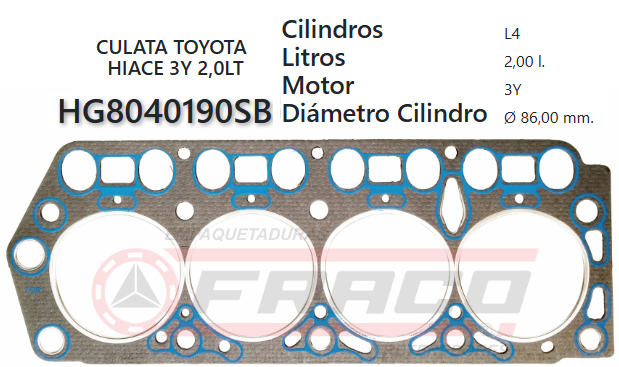 JUNTA DE CULATA TOYOTA 3Y