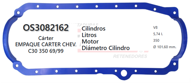 JUNTA DE CRANK CHEVROLET BLAZER 350 5.7 86/UP