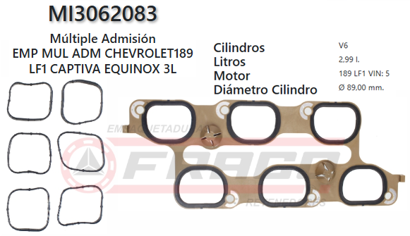 JUNTA DE ADMISION SUZUKI GRAND VITARA II N32A 3.2L V6 05/UP
