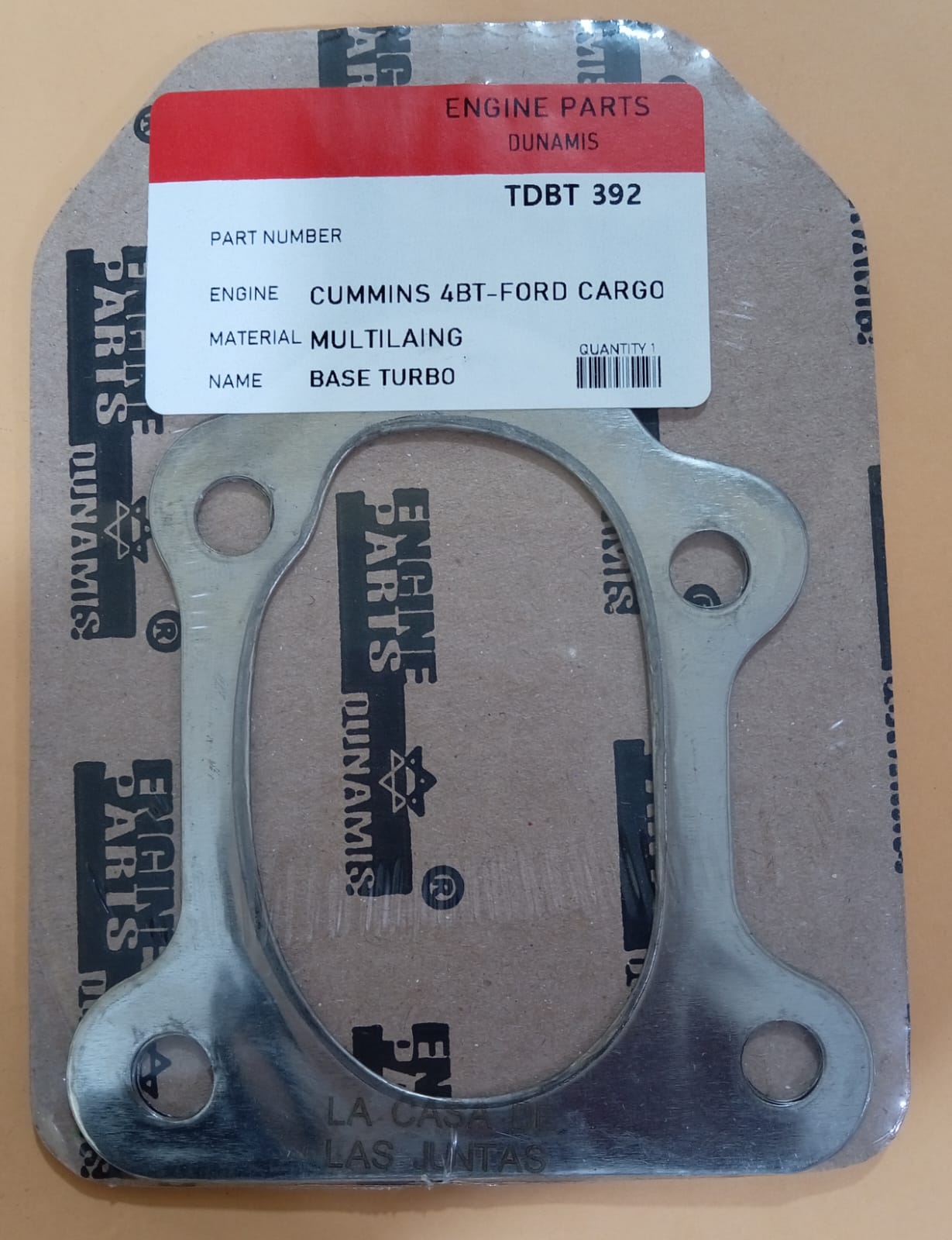 JUNTA DE TURBO CUMMINS 4 BT - FORD CARGO