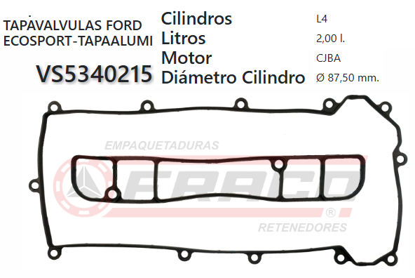 JUNTA DE T/VALVULA FORD ECOSPORT 2.0 02/04 / MAZDA 6