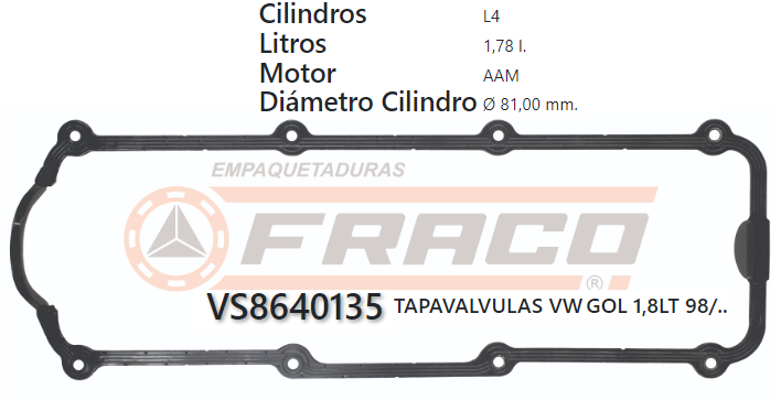 JUNTA DE T/VALVULA VOLKSWAGEN JETTA, GOLF, AAM, APQ, AQY 1.8/2.0 96/UP