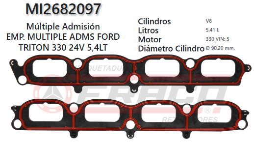 JUNTA DE ADMISION FORD NAVEGATOR, EXPEDITION, 5.4L, 330 TRITON, 04/06 (2und)