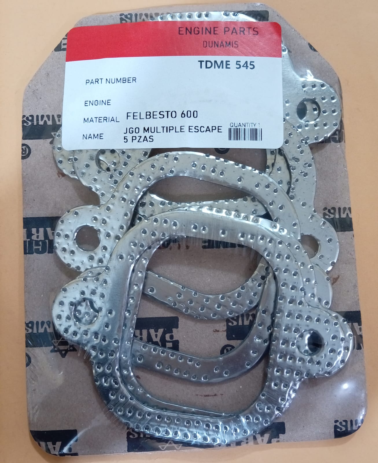 JUNTA DE ESCAPE. MULTIPLE DE ESCAPE 6 PIEZAS