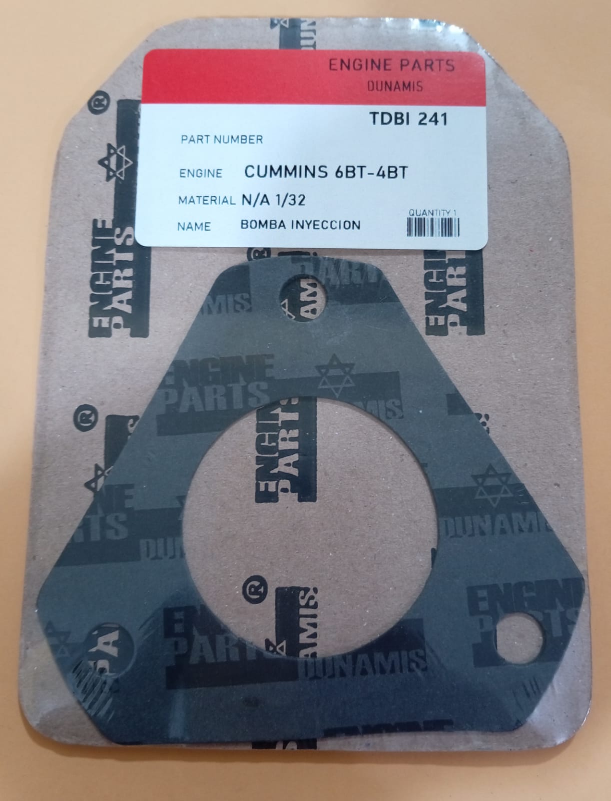 JUNTA DE BOMBA DE INYECCION CUMMINS 6 BT - 4 BT Mot:160-175-180