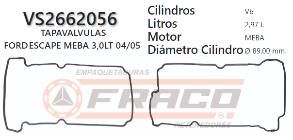 JUNTA DE T/VALVULA FORD ESCAPE 3.0 DURATEC 01/UP (cuello)