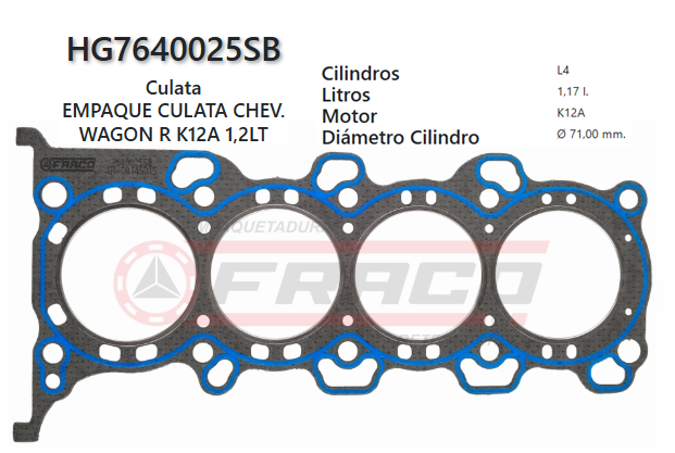 JUNTA DE CULATA SUZUKI WAGON K12A 1.2 97UP