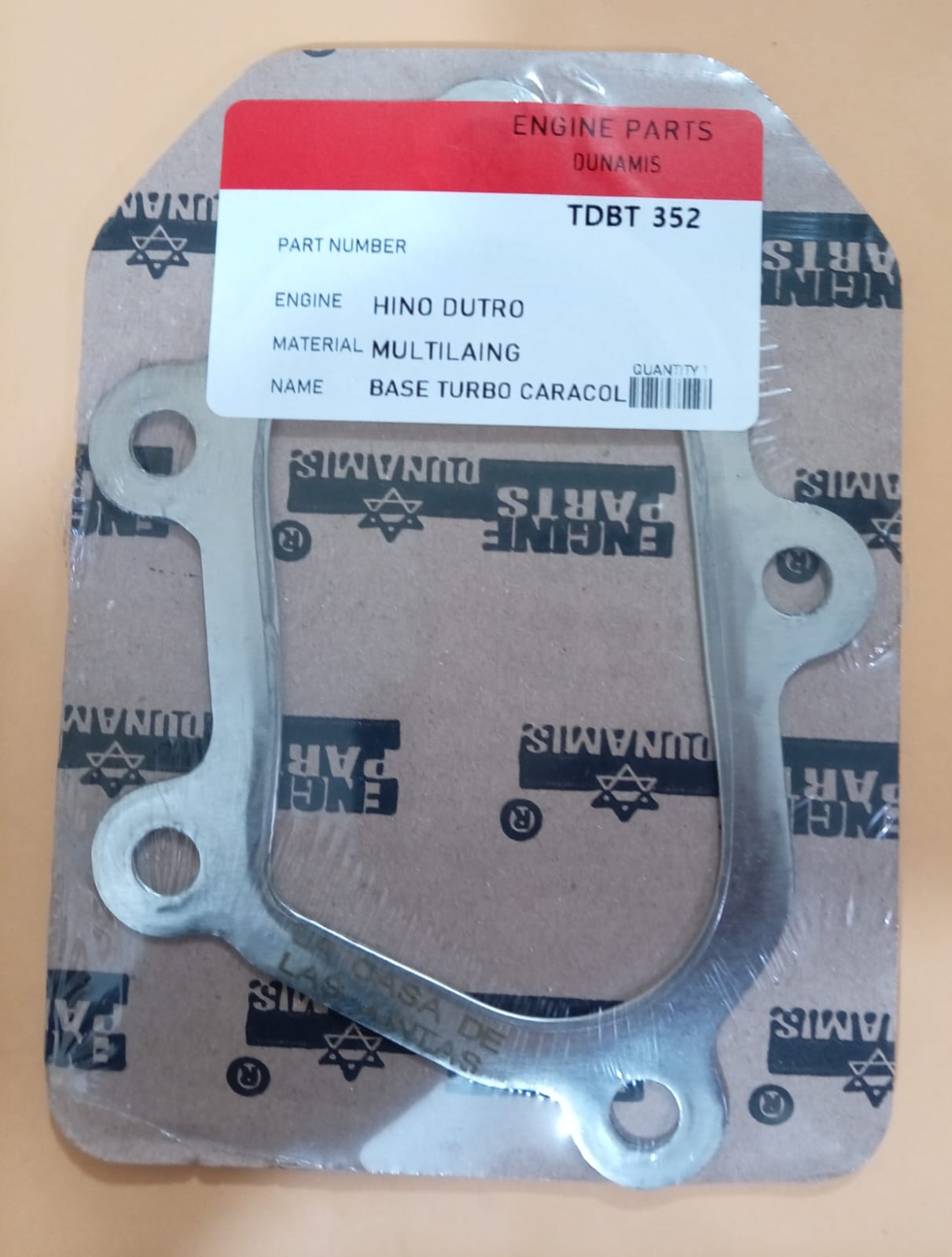 JUNTA DE TURBO HINO DUTRO GRUESO CARACOL