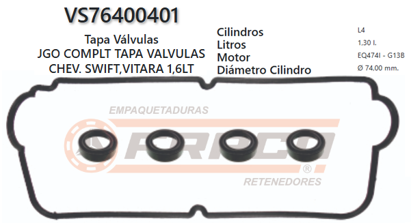 JUNTA DE T/VALVULA SUZUKI VITARA G16A 94/99 SET