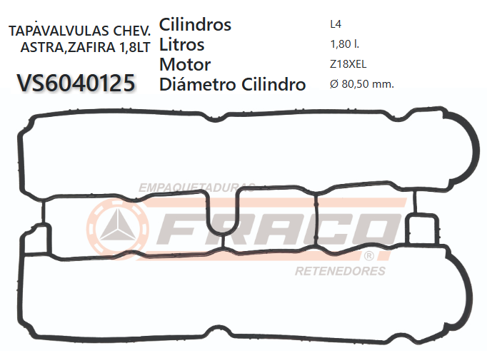 JUNTA DE T/VALVULA OPEL ASTRA VECTRA B 1.8 X18XE1 98/UP