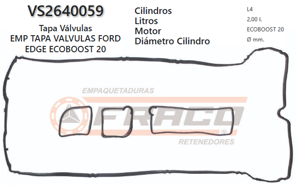 JUNTA DE T/VALVULA FORD FOCUS, EXPLORER, ESCAPE 2.0L/2.2L 12/24
