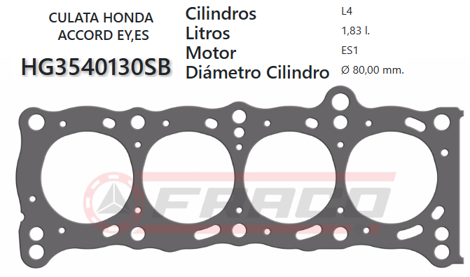 JUNTA DE CULATA HONDA ACCORD EY1/ES1-2 83/85 1.6/1.8