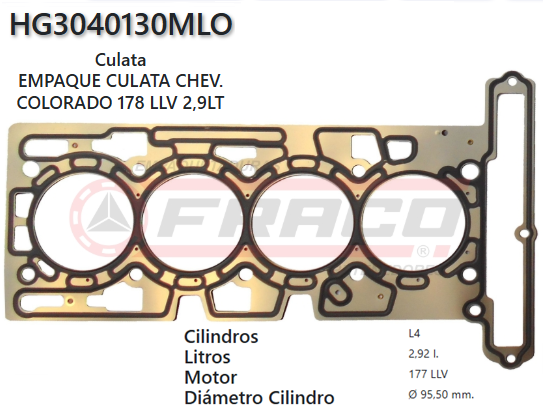 CULATA CHEVROLET COLORADO 178 LLV 2.9L 07/12