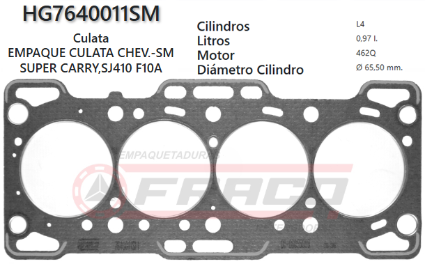 JUNTA DE CULATA SUZUKI JIMNY 81/02 F10A./ CHANA 1012