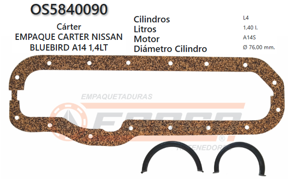 JUNTA DE CRANK NISSAN SUNNY A14/A15 80UP