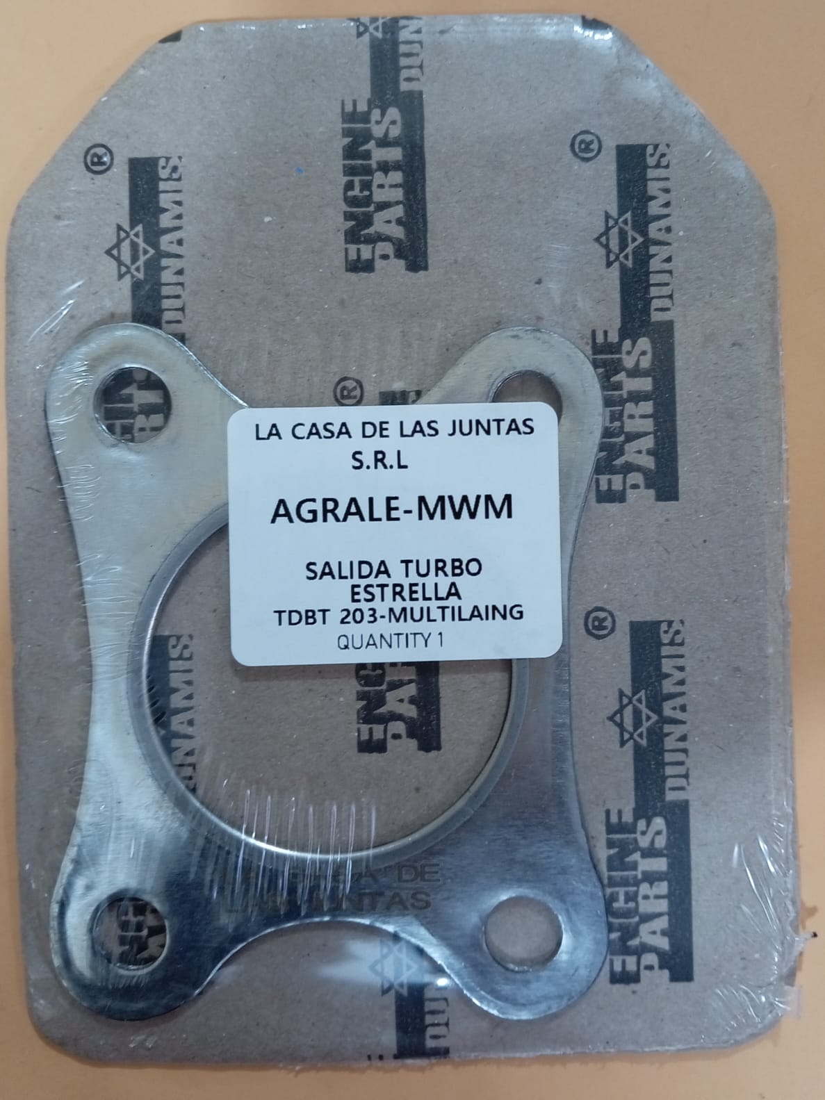 JUNTA DE TURBO AGRALE - MWM Mod: 2000 Estrella