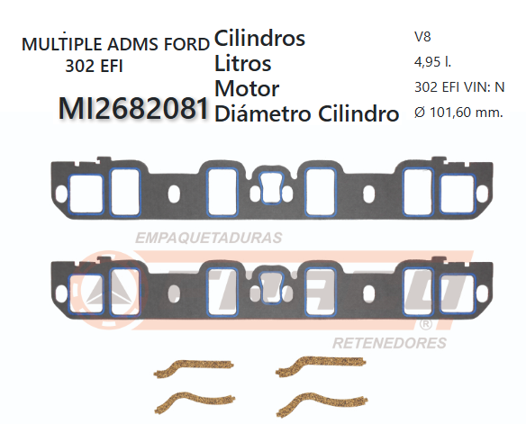 JUNTA DE ADMISION FORD F-150 302 86/95