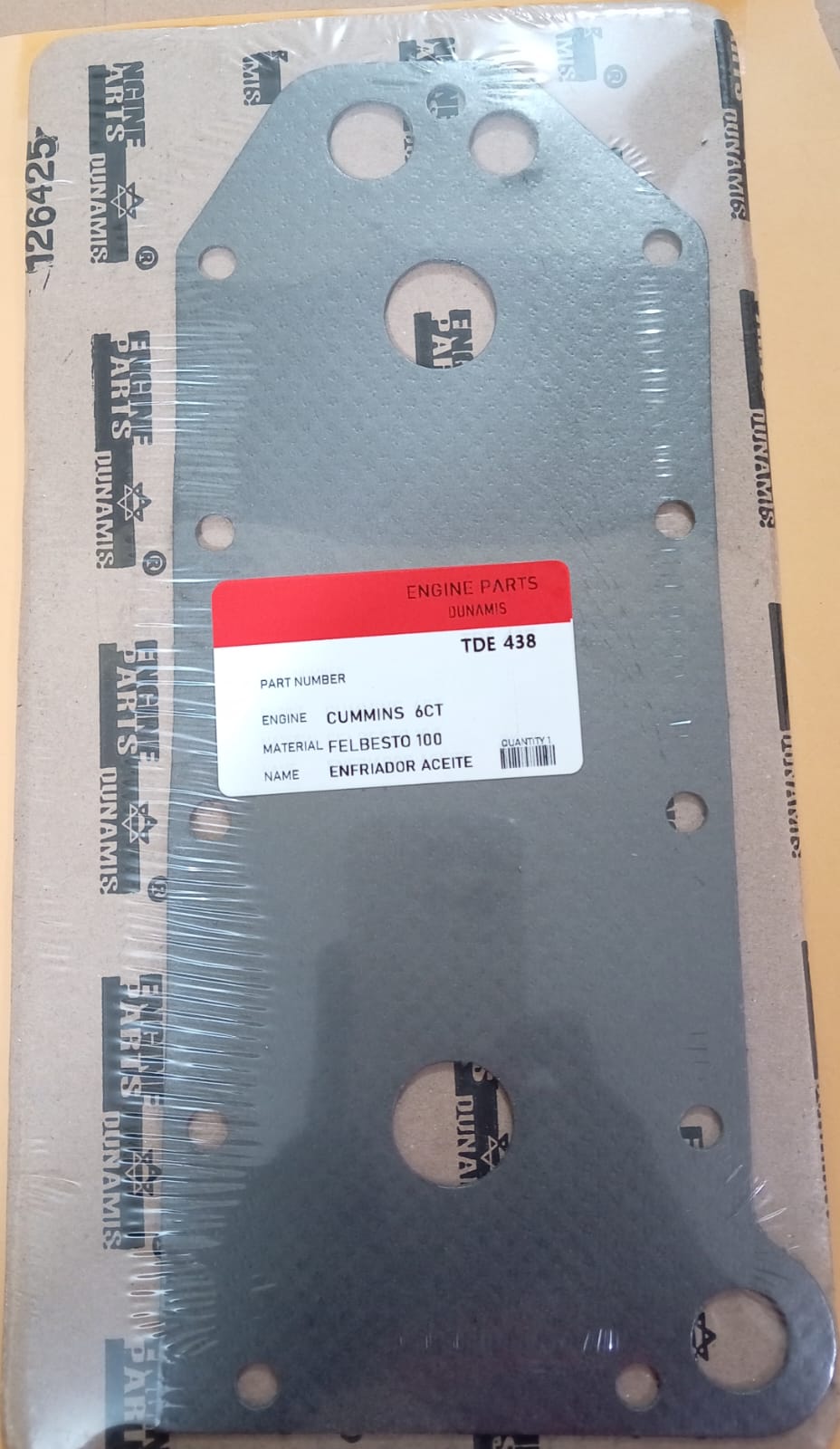 JUNTA DE BOMBA DE ACEITE ENFRIADOR ACEITE CUMMINS 6 CT