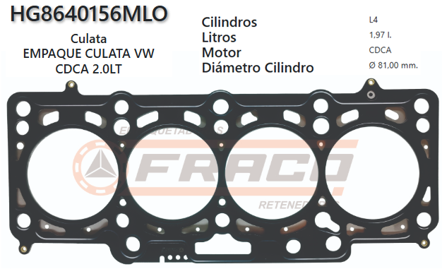 JUNTA DE CULATA VOLKSWAGEN AMAROK TDI CDCA / CKTB 10/UP