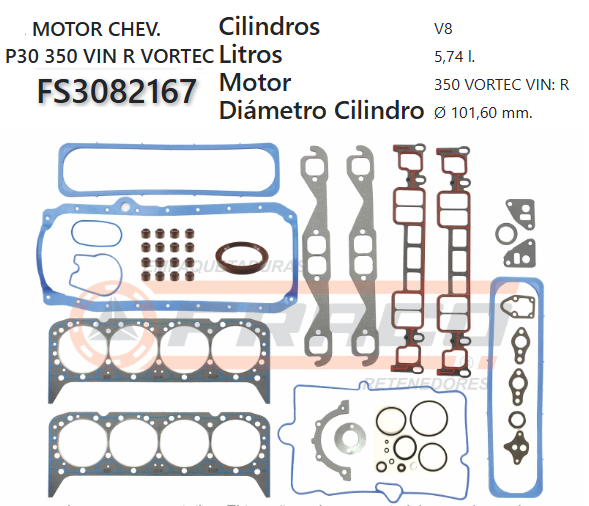 Junta de JUEGO JUNTAS CHEVROLET SILVERADO 350 96/99