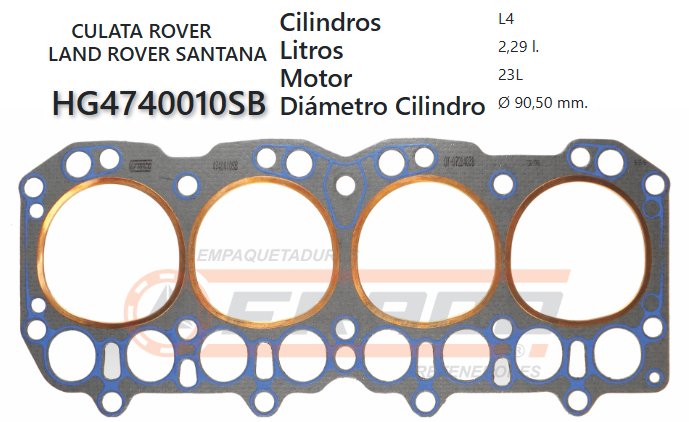 JUNTA DE CULATA LAND ROVER SANTANA