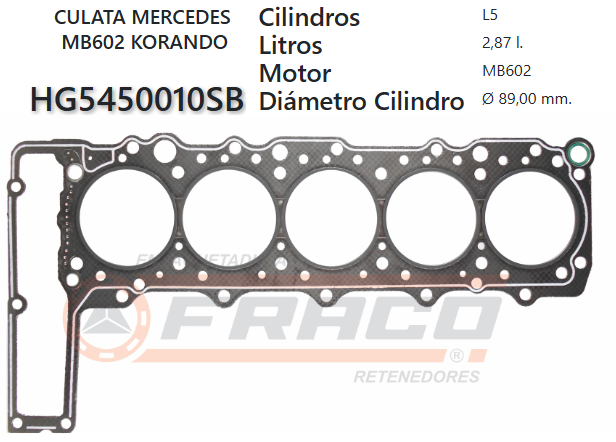 JUNTA DE CULATA MERCEDES /SSANGYONG 3.0 MB602 94/01 DIESEL
