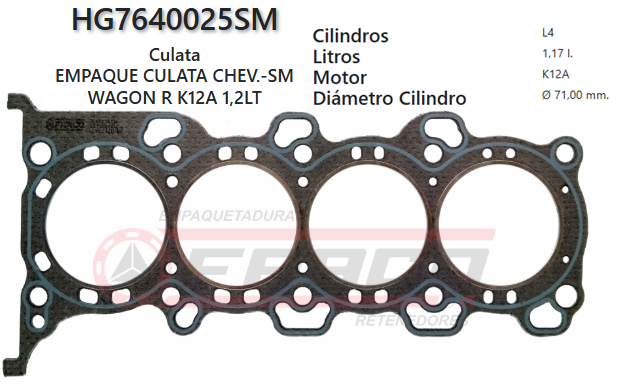 JUNTA DE CULATA TOYOTA 14B / DAIHATSU DELTA 3.7 88/92 2.0mm