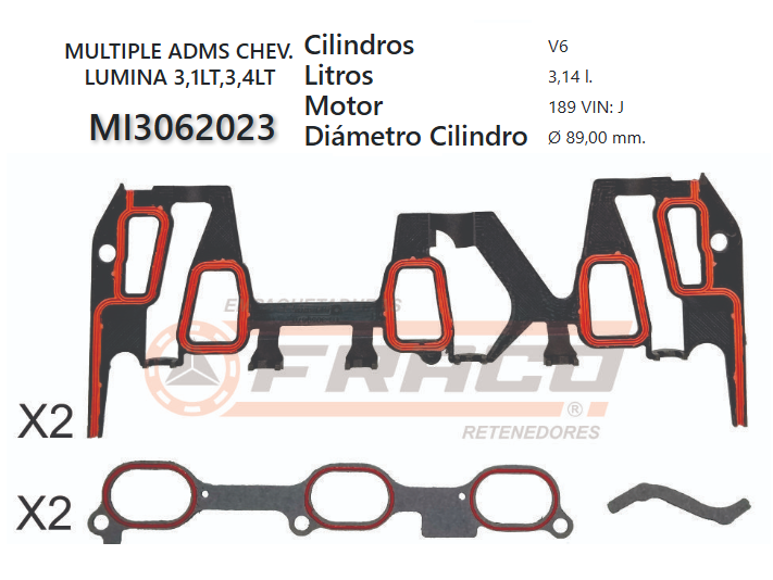 JUNTA DE ADMISION CHEVROLET VENTURE 3.4L 93/99 / EQUINOX 04/06