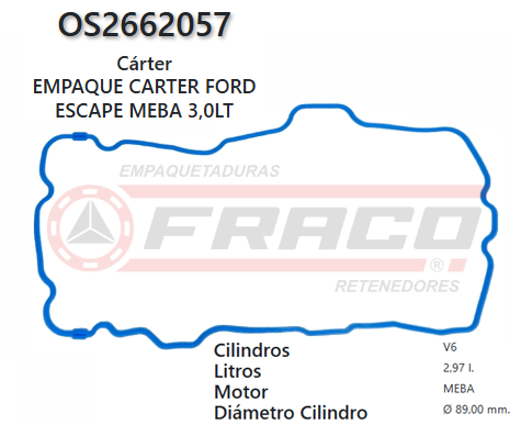 JUNTA DE CRANK FORD ESCAPE MONDEO 3.0 181 06/08