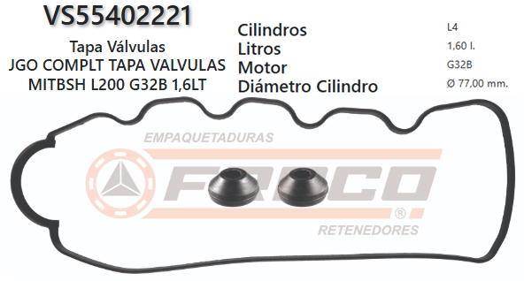 JUNTA DE T/VALVULA MITSUBISHI L200 G32B 84/93 SET