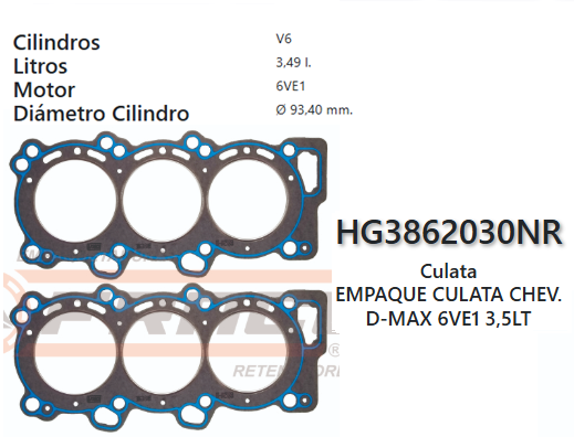 JUNTA DE CULATA ISUZU TROOPER D-MAX 6VE1/6VD1-W 3.5 98/04