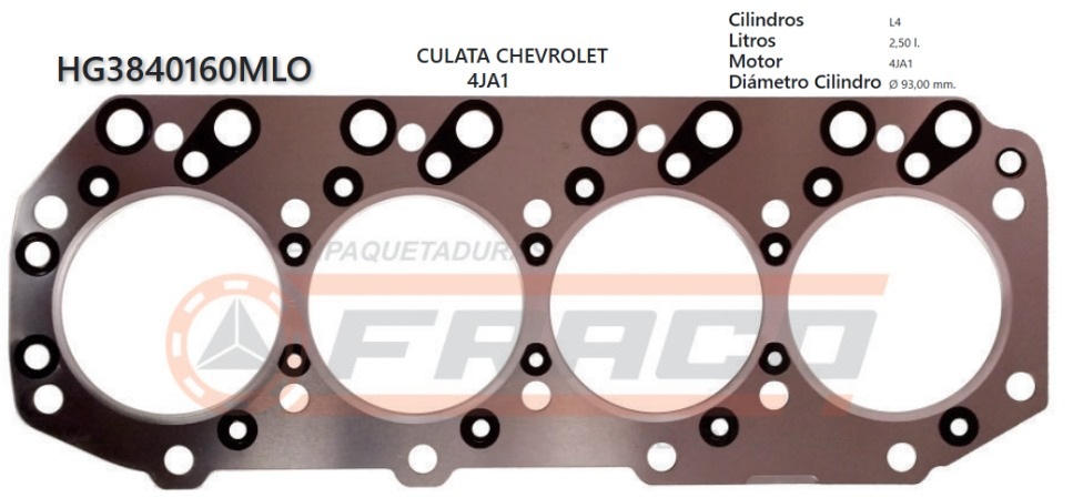 JUNTA DE CULATA ISUZU D-MAX 4JA1 DIESEL 2.5 05UP